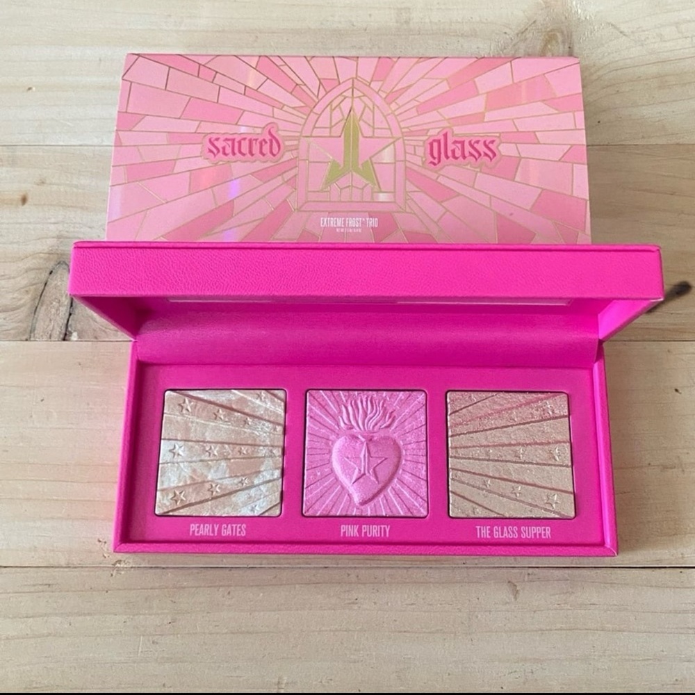 Jeffree Star Cosmetics Sacred Glass Extreme Frost Trio Highlighter Palette BNIB